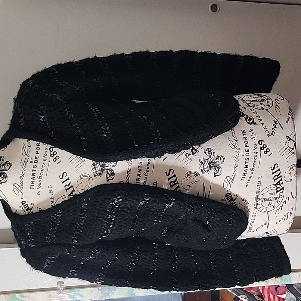 Loft vintage black stripe sweater-jacket